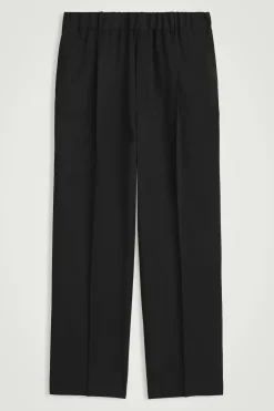 HOSE AUS WOLL-TWILL MIT FALTEN
