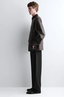 JACKE AUS BRÜNIERTEM NAPPALEDER
