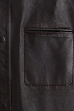 JACKE AUS BRÜNIERTEM NAPPALEDER