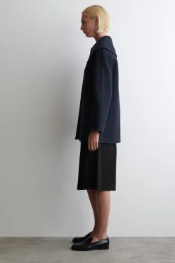 JACKE AUS DOUBLEFACE-WOLLE MIT KRAGEN