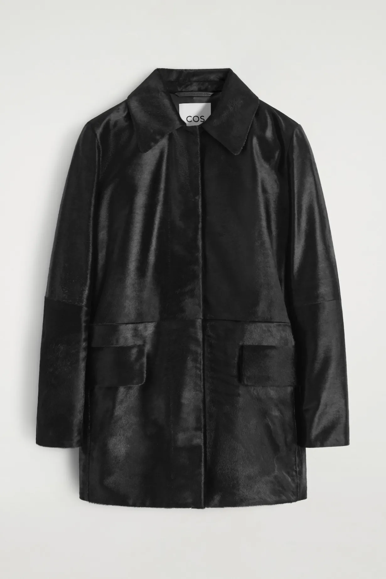 JACKE AUS LEDER MIT PONYHAAR-EFFEKT