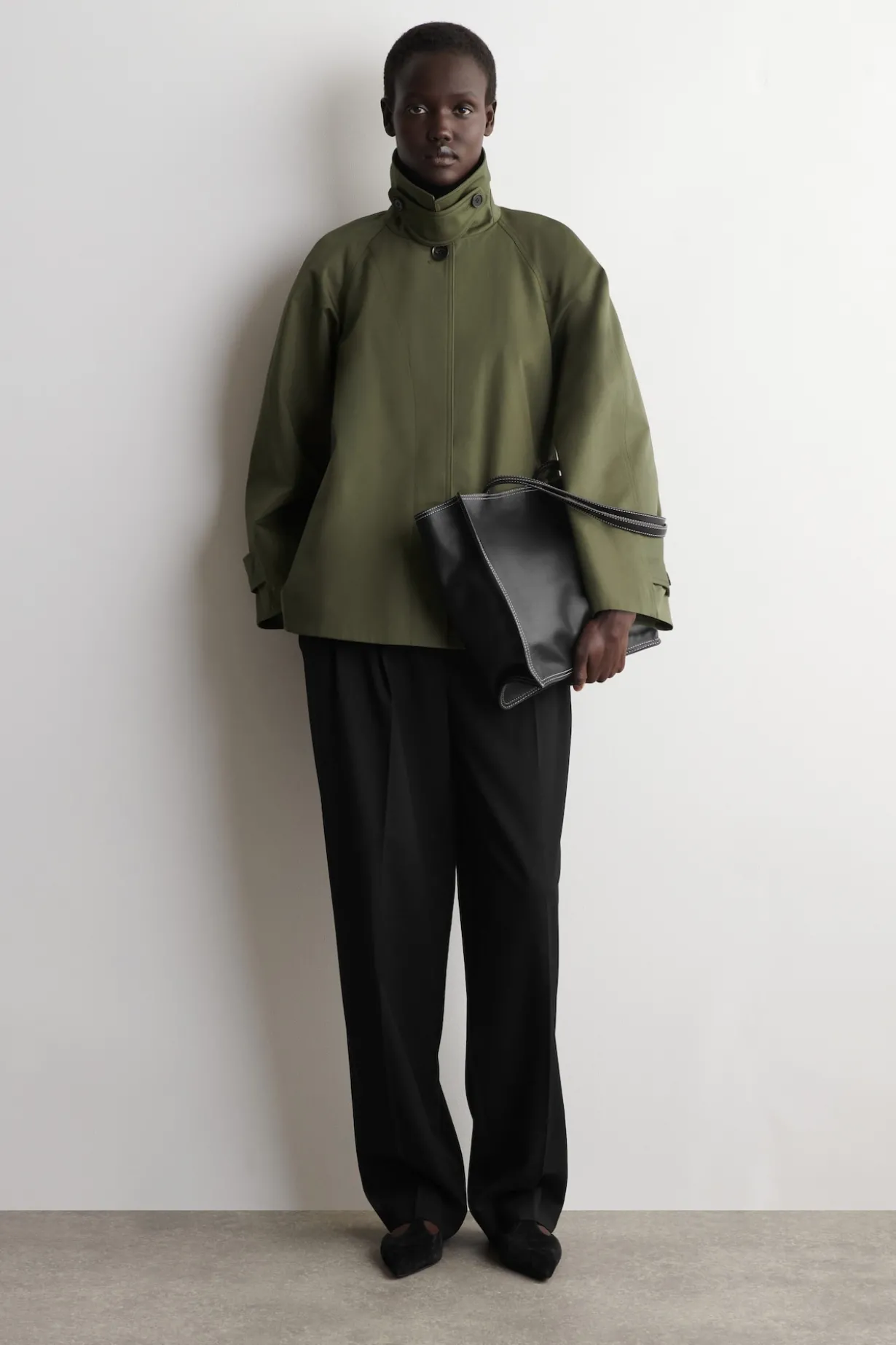JACKE IN A-LINIE AUS BAUMWOLL-TWILL