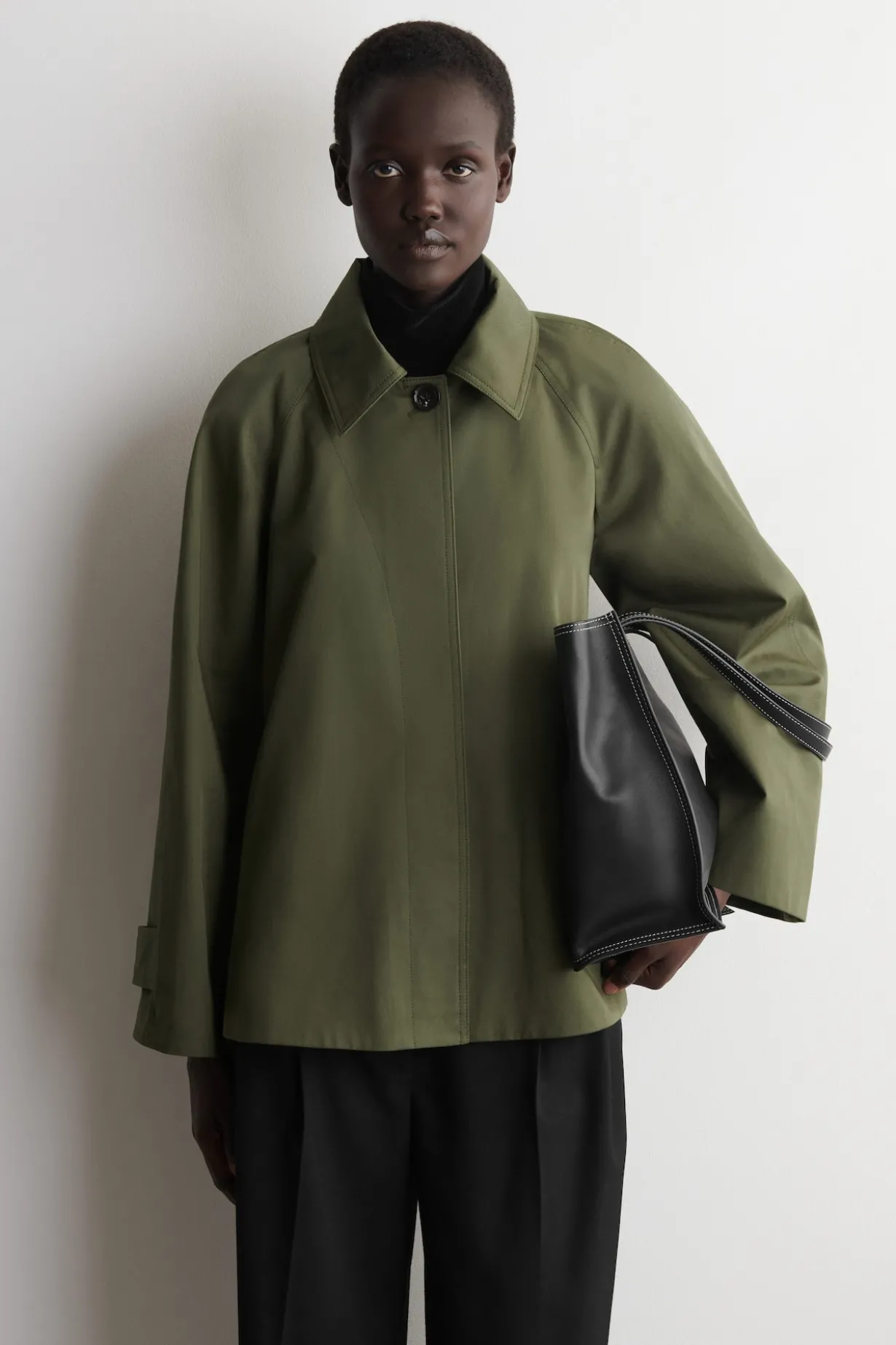 JACKE IN A-LINIE AUS BAUMWOLL-TWILL