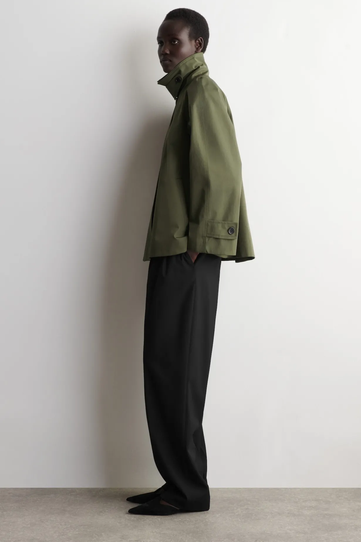 JACKE IN A-LINIE AUS BAUMWOLL-TWILL