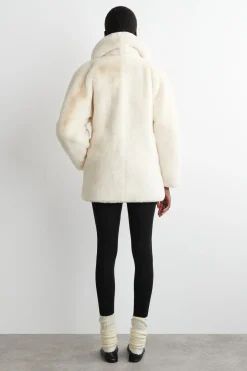 JACKE IN FELLOPTIK MIT SCHALKRAGEN