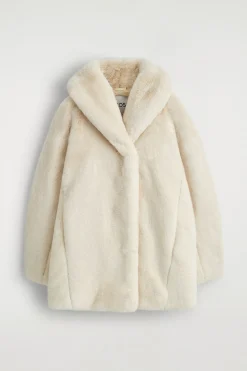 JACKE IN FELLOPTIK MIT SCHALKRAGEN