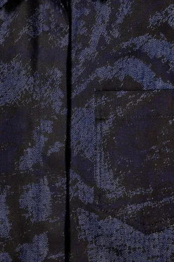 JACQUARD-JEANSHEMD MIT NORMALER PASSFORM