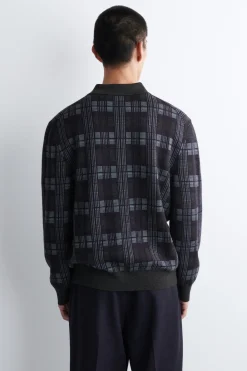JACQUARD-POLOPULLOVER AUS MERINOWOLLE