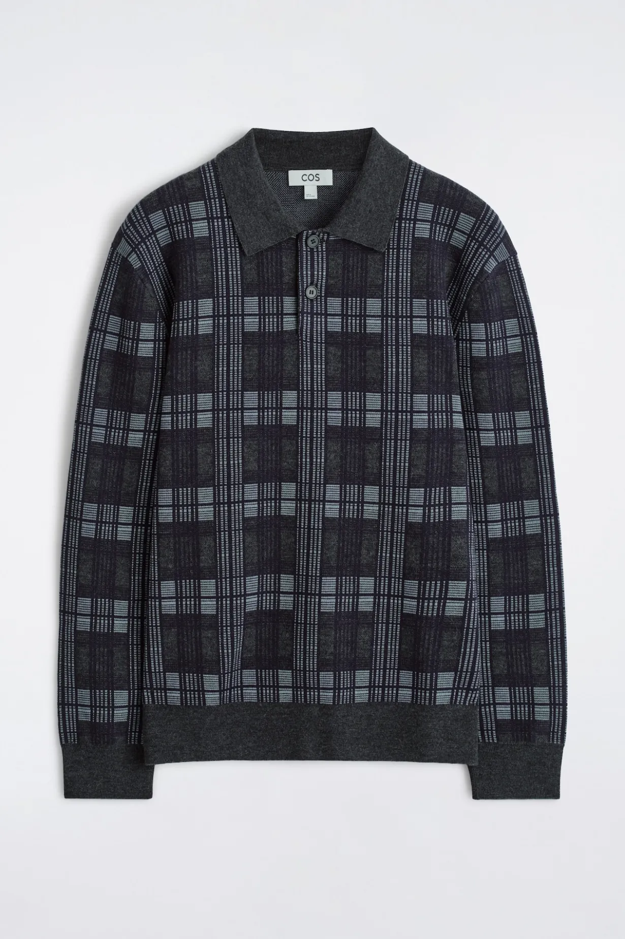 JACQUARD-POLOPULLOVER AUS MERINOWOLLE