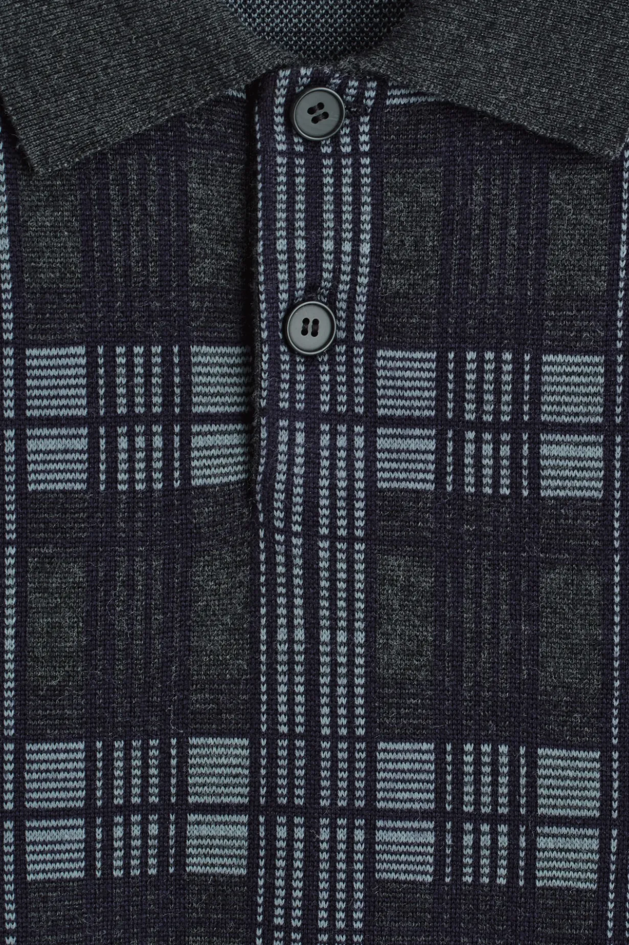 JACQUARD-POLOPULLOVER AUS MERINOWOLLE