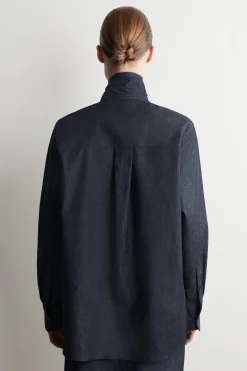JEANSHEMD MIT SCHLEIFENDDETAIL