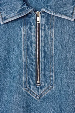 JEANSKLEID MIT KURZEM REISSVERSCHLUSS