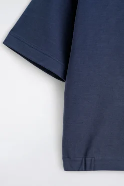 JERSEY-BONDED POLOSHIRT AUS BAUMWOLL-TWILL