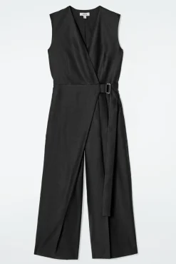 JUMPSUIT AUS LEINEN MIT WICKELFRONT