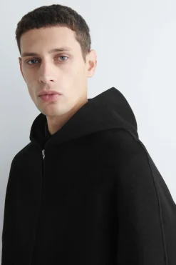 KAPUZENJACKE AUS DOUBLEFACE-WOLLE