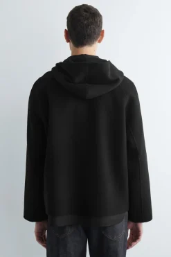 KAPUZENJACKE AUS DOUBLEFACE-WOLLE