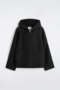 KAPUZENJACKE AUS DOUBLEFACE-WOLLE