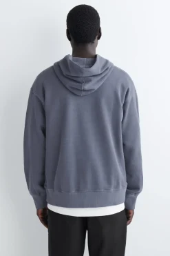 KAPUZENPULLOVER AUS VORGEWASCHENEM BAUMWOLLJERSEY