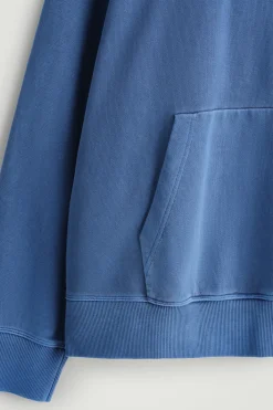 KAPUZENPULLOVER AUS VORGEWASCHENEM BAUMWOLLJERSEY