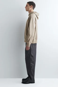 KAPUZENPULLOVER AUS VORGEWASCHENEM BAUMWOLLJERSEY