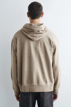 KAPUZENPULLOVER AUS VORGEWASCHENEM BAUMWOLLJERSEY