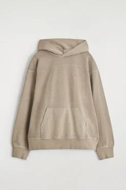 KAPUZENPULLOVER AUS VORGEWASCHENEM BAUMWOLLJERSEY