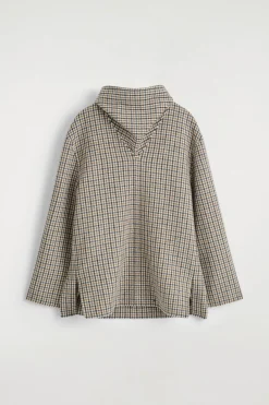 KARIERTE BLUSE AUS DOUBLEFACE-WOLLE