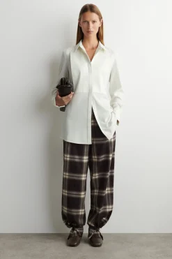 KARIERTE HOSE MIT BARREL-BEIN