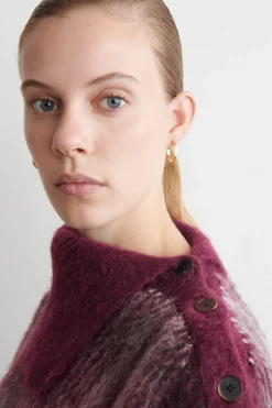 KARIERTER PULLOVER AUS ALPAKA-MIX MIT KNOPF