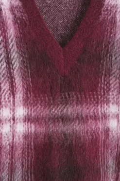 KARIERTER PULLOVER AUS ALPAKA-MIX