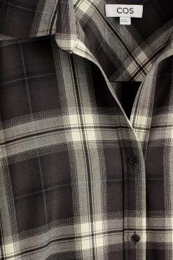 KARIERTES HEMDKLEID MIT OFFENEM KRAGEN