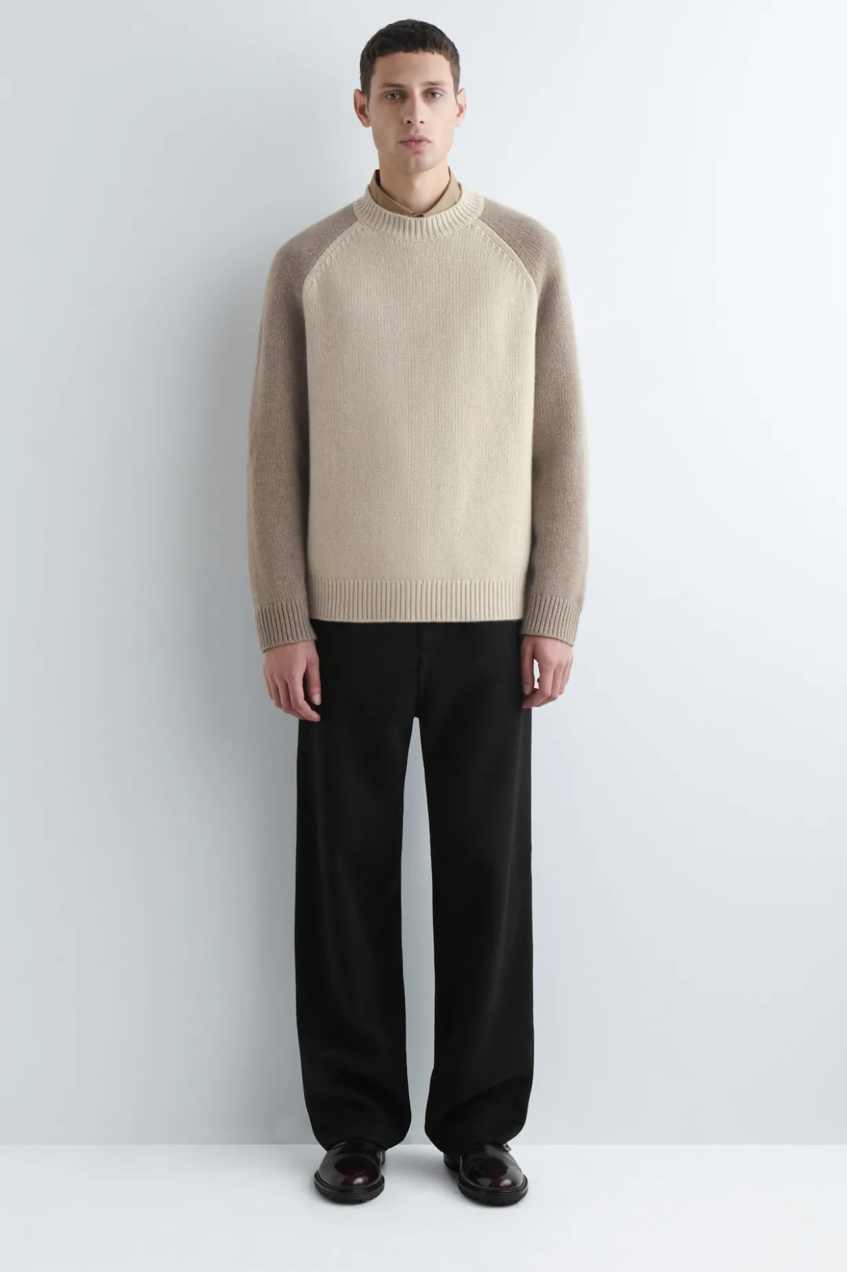 KASCHMIR-PULLOVER MIT COLOUR-BLOCK-DESIGN