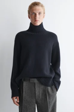 KASCHMIRPULLOVER MIT HOHEM KRAGEN