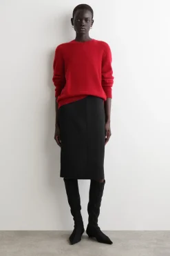 KASCHMIRPULLOVER MIT RUNDHALSAUSSCHNITT