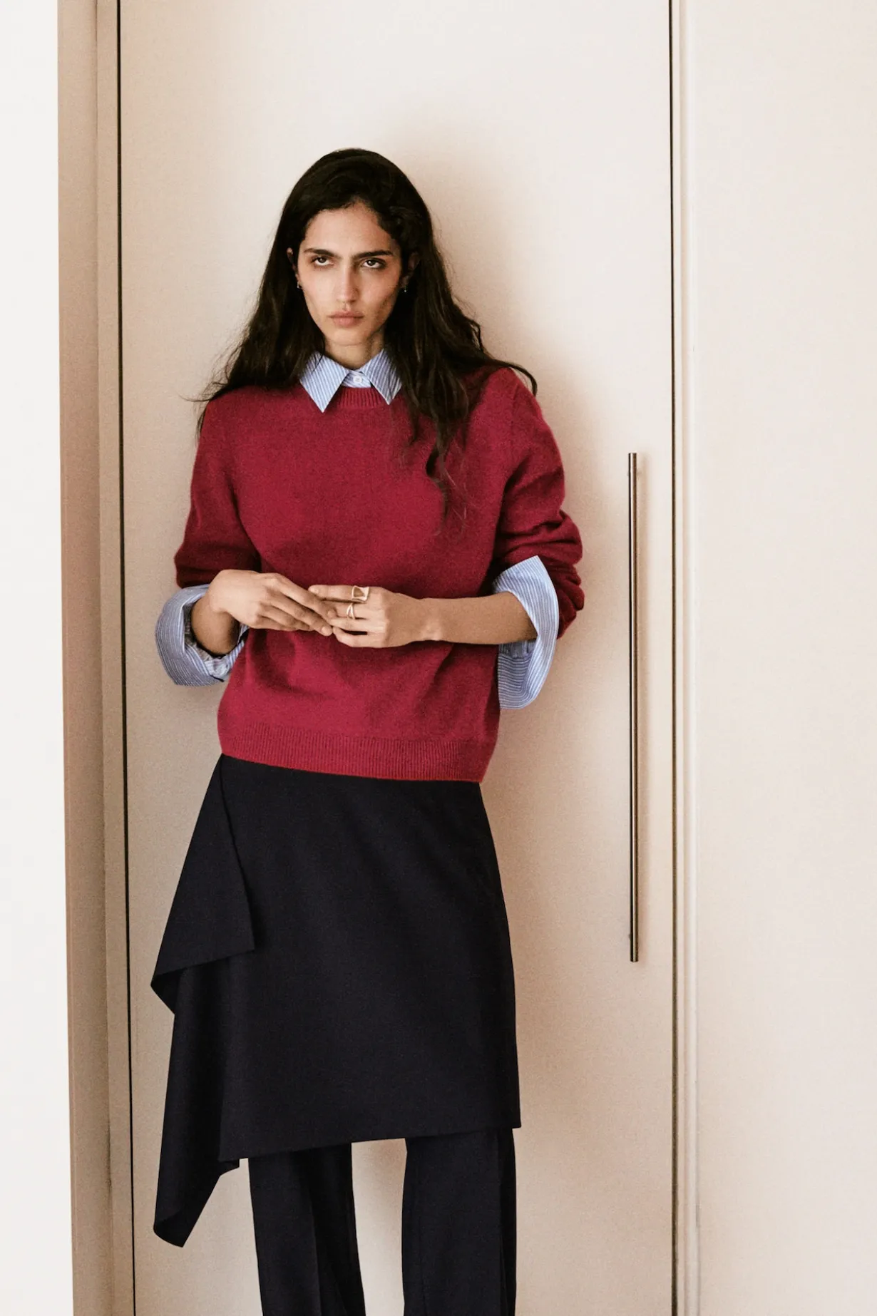 KASCHMIRPULLOVER MIT RUNDHALSAUSSCHNITT