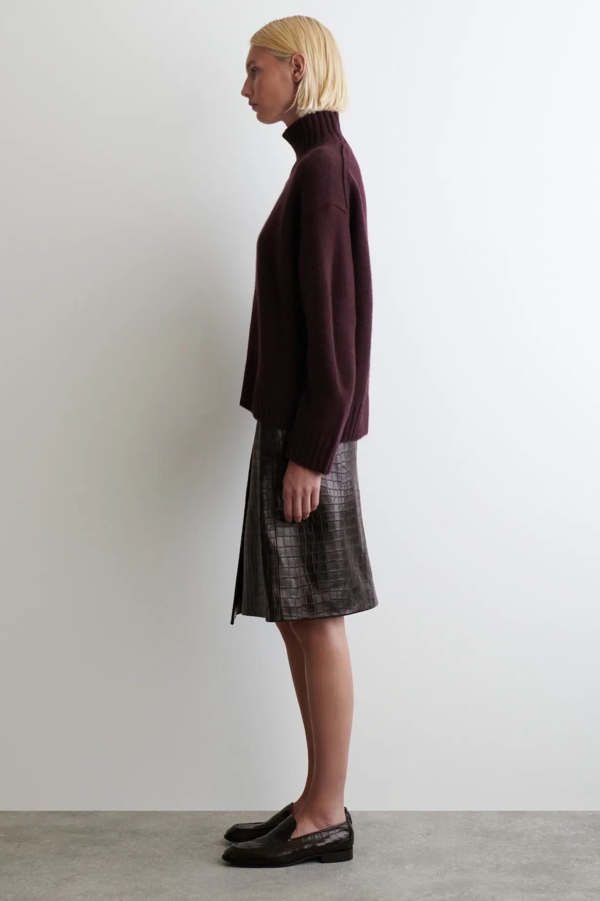 KASCHMIRPULLOVER MIT STEHKRAGEN