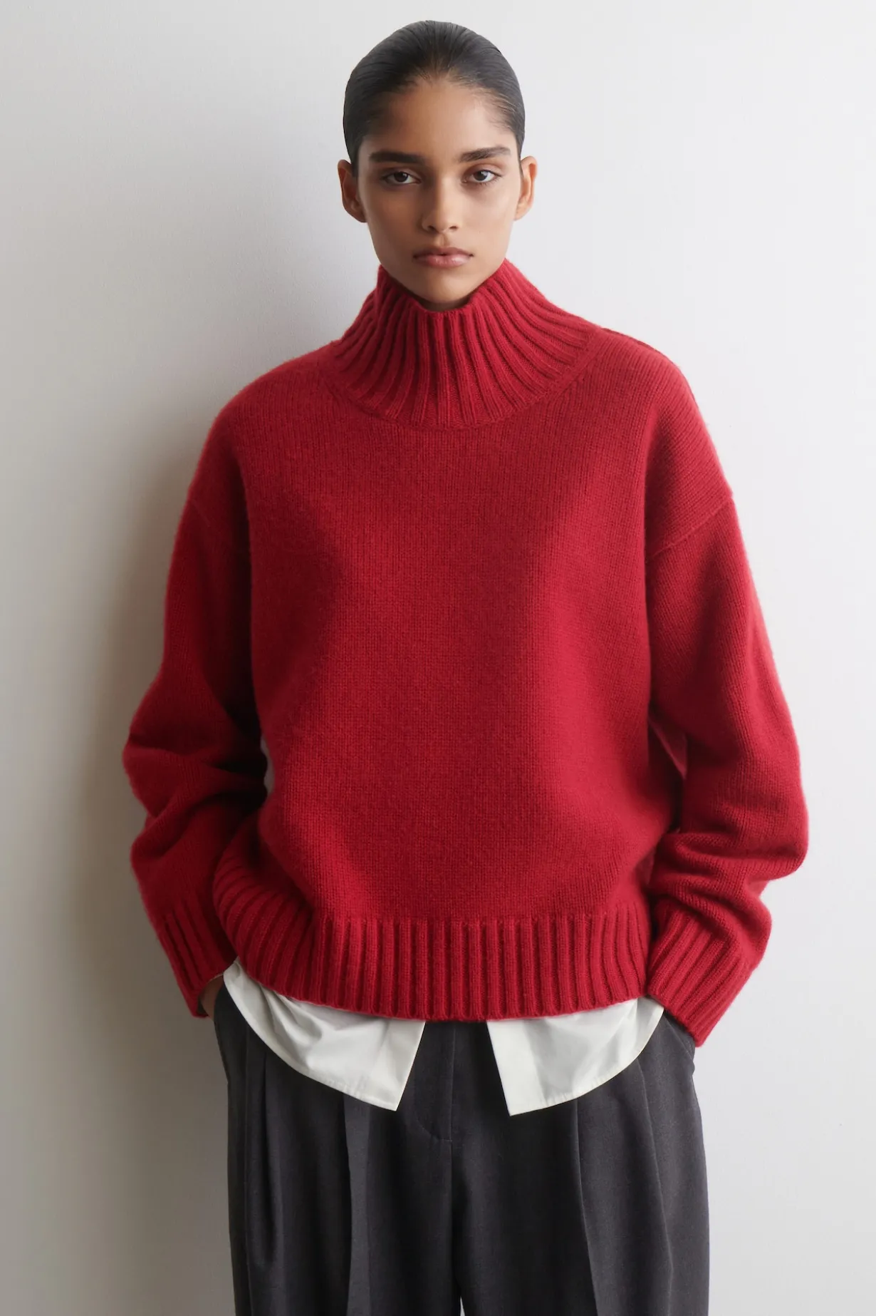 KASCHMIRPULLOVER MIT STEHKRAGEN