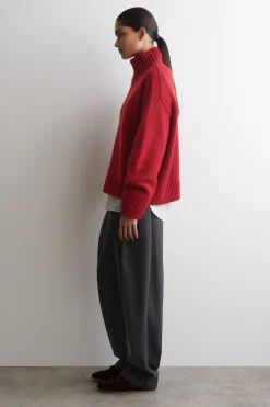 KASCHMIRPULLOVER MIT STEHKRAGEN
