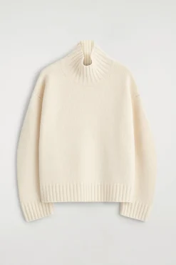 KASCHMIRPULLOVER MIT TRICHTERKRAGEN