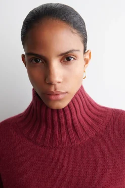 KASCHMIRPULLOVER MIT TRICHTERKRAGEN