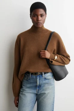 KASCHMIRPULLOVER MIT TRICHTERKRAGEN
