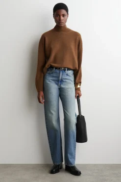 KASCHMIRPULLOVER MIT TRICHTERKRAGEN