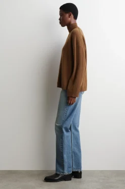KASCHMIRPULLOVER MIT TRICHTERKRAGEN
