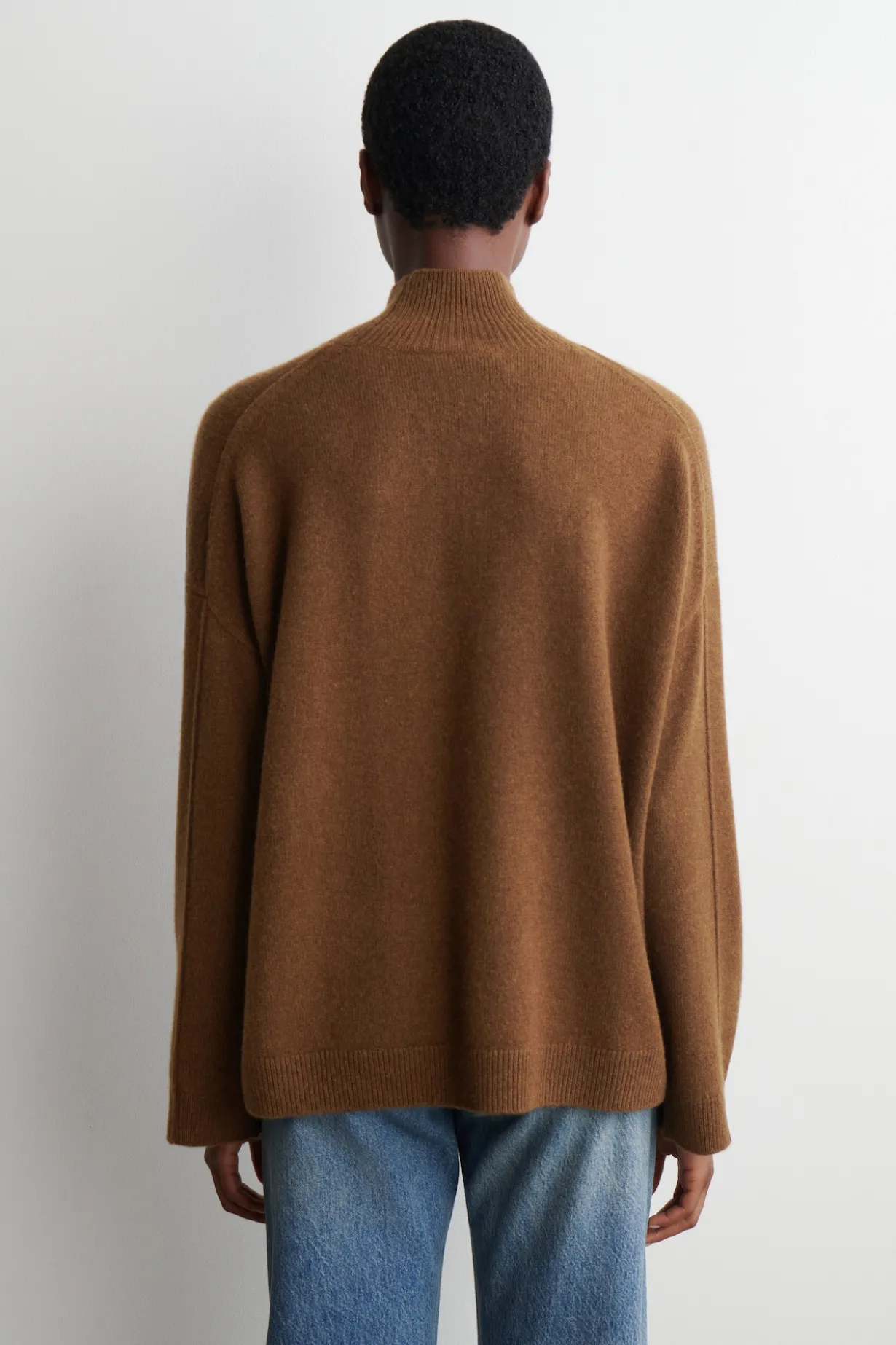 KASCHMIRPULLOVER MIT TRICHTERKRAGEN