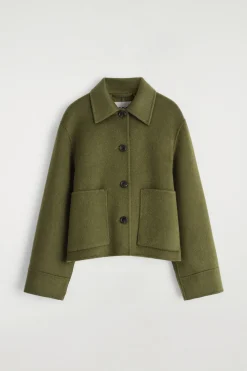 KASTENFÖRMIGE KURZJACKE AUS DOUBLEFACE-WOLLE
