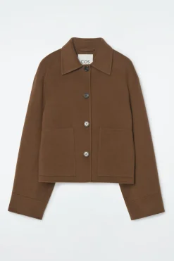 KASTENFÖRMIGE KURZJACKE AUS DOUBLEFACE-WOLLE