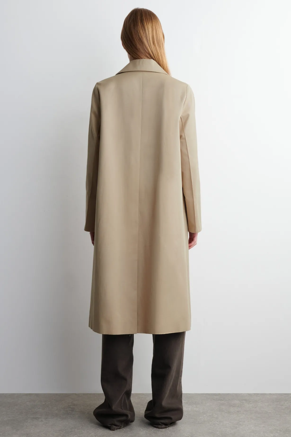 KLASSISCHER LANGER CAR COAT AUS BAUMWOLLE