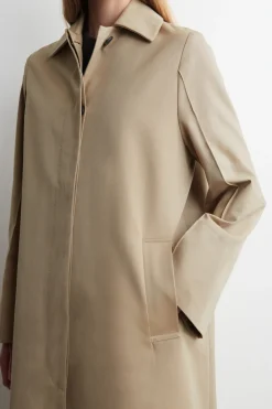 KLASSISCHER LANGER CAR COAT AUS BAUMWOLLE