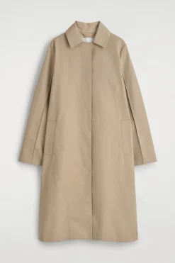 KLASSISCHER LANGER CAR COAT AUS BAUMWOLLE