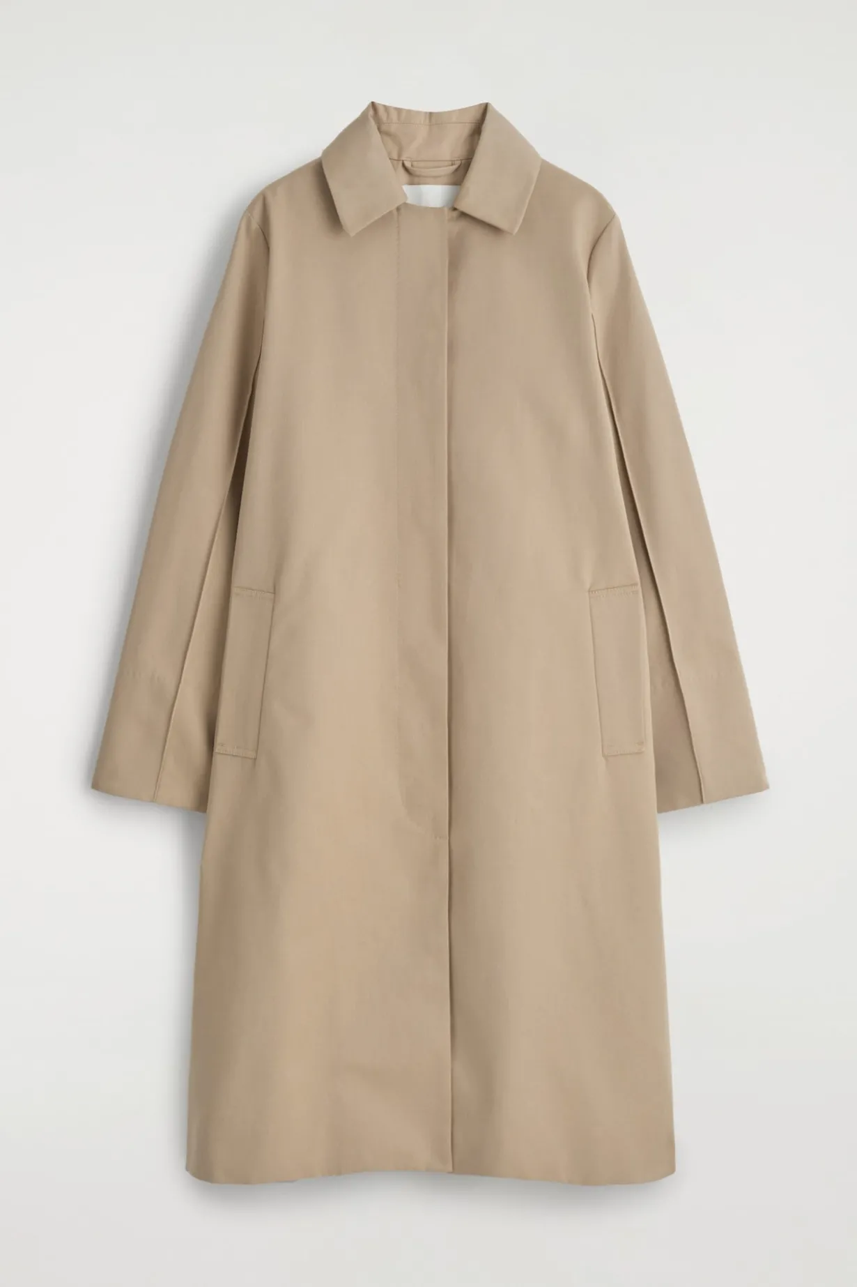 KLASSISCHER LANGER CAR COAT AUS BAUMWOLLE